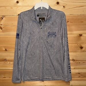 Grunt Style Gray Patterned Long Sleeve Shirt